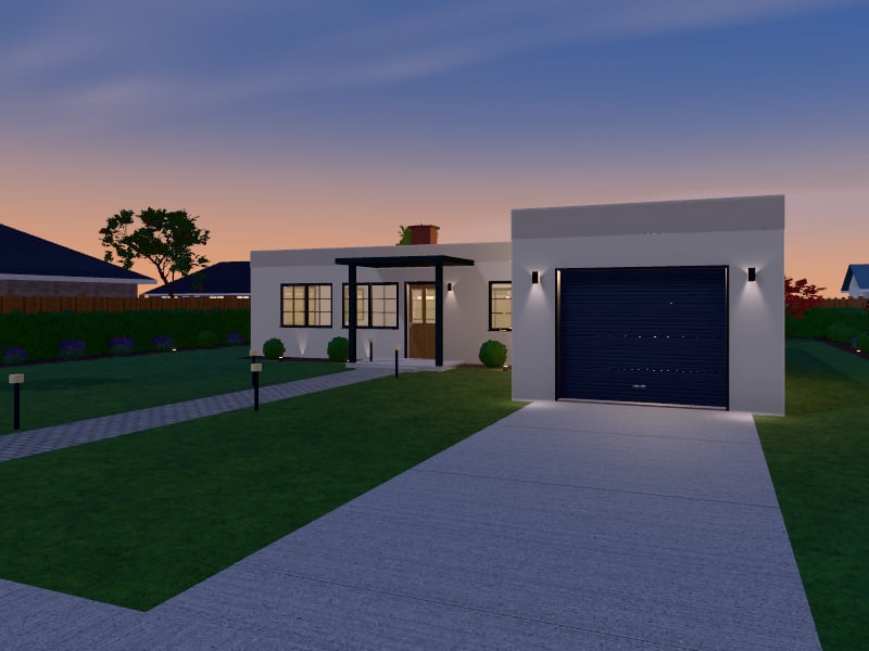 Art Deco Bungalow, exterior view