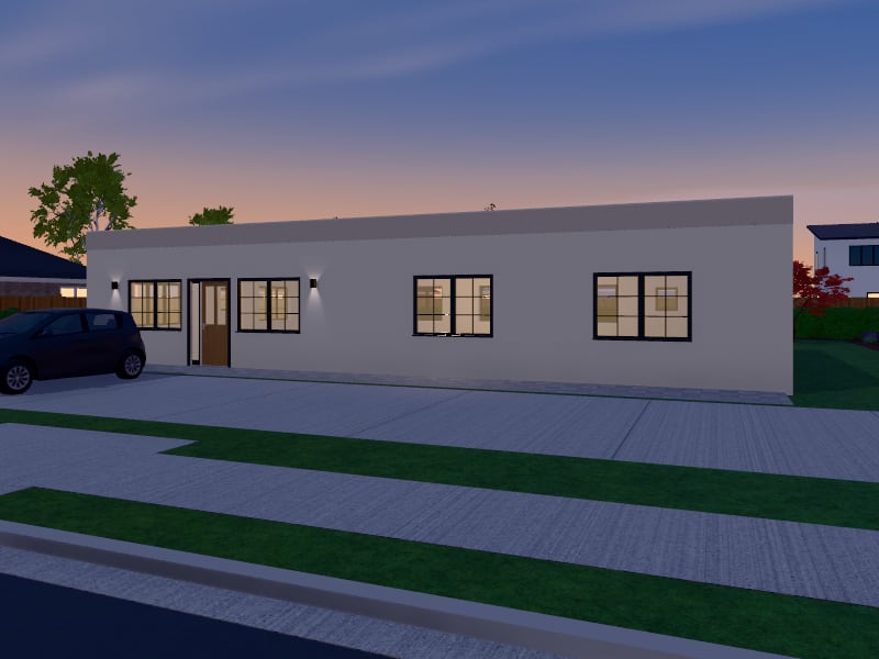 Compact Art Deco Clinic, exterior view