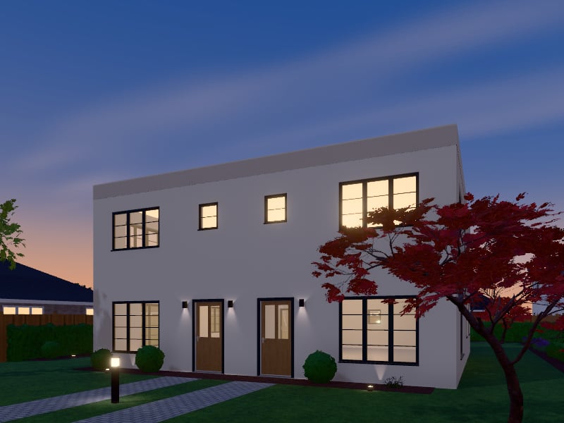 Large Art Deco Duplex, exterior view