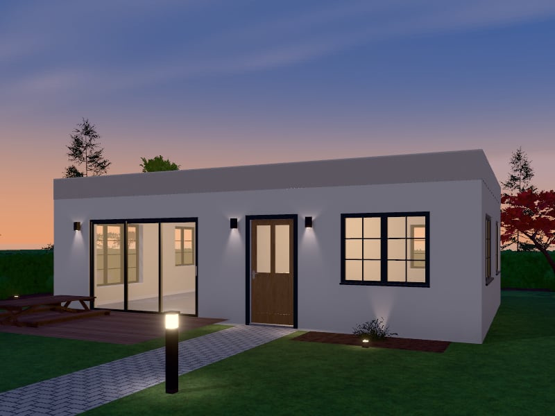 Art Deco Granny Flat, exterior view