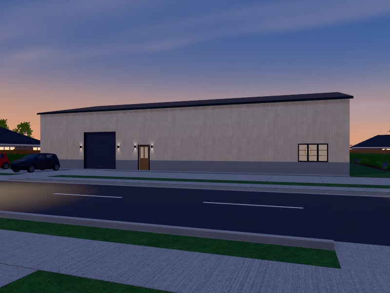 Large Art Deco Warehouse, exterior view