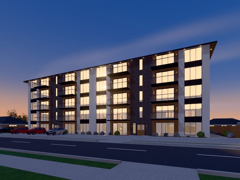 Large Australian Contemporary Apartments, exterior view
