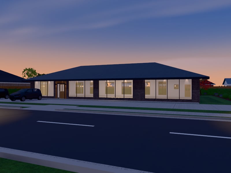 Large Australian Contemporary Clinic, exterior view