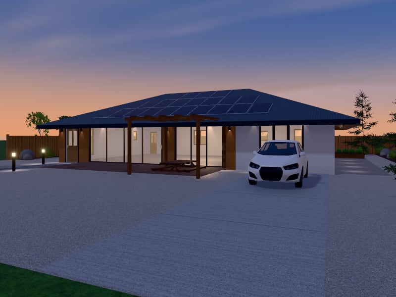 Australian Contemporary Sustainable House, exterior view