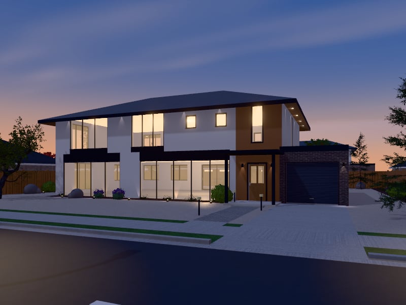 Large Australian Contemporary House, exterior view