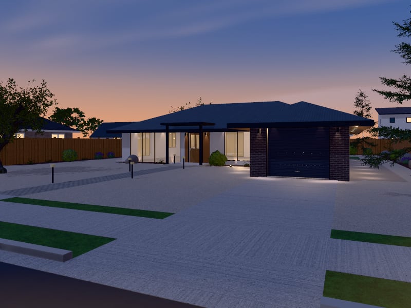 Australian Contemporary House, exterior view