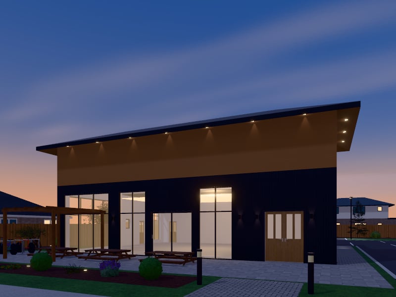 Compact Australian Contemporary Restaurant, exterior view