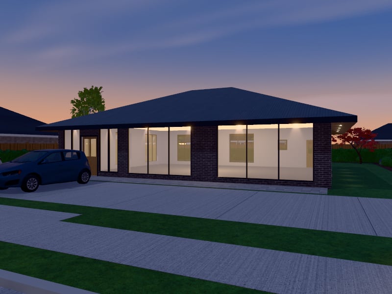 Large Australian Contemporary Salon, exterior view