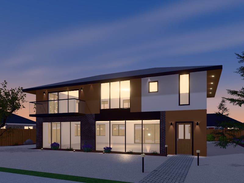 Large Australian Contemporary Townhouse, exterior view