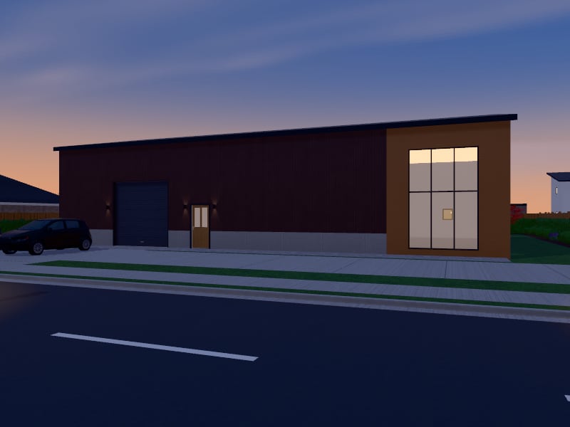 Australian Contemporary Warehouse, exterior view