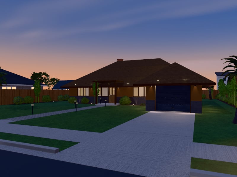 Large Bali Bungalow, exterior view