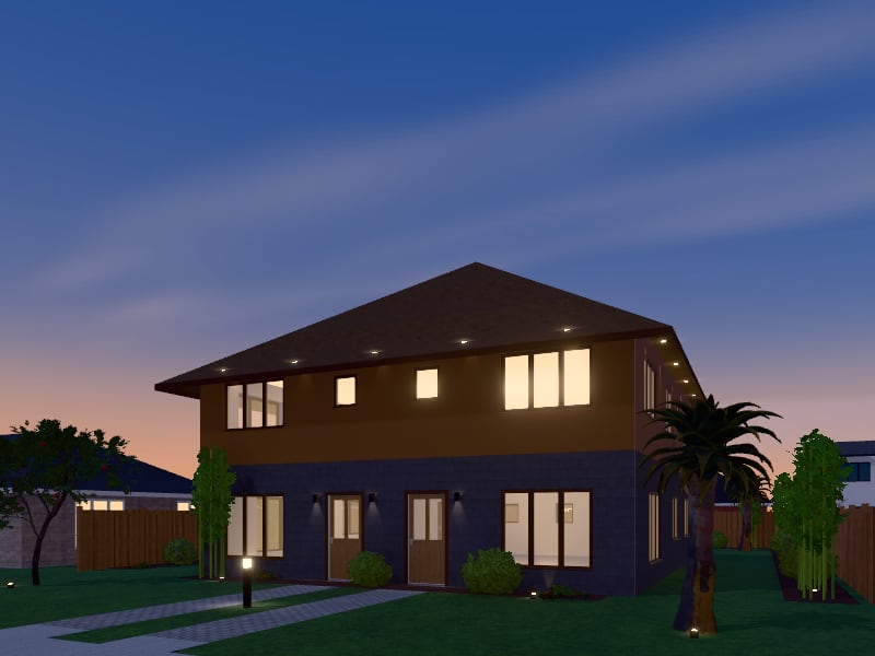 Large Bali Duplex, exterior view