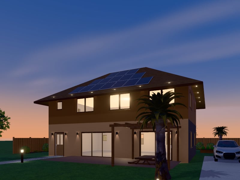 Large Bali Sustainable House, exterior view