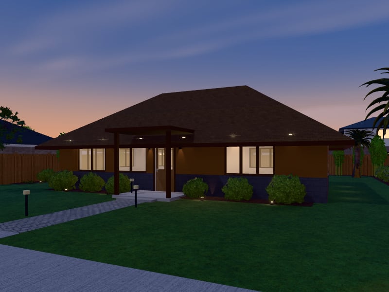 Compact Bali House, exterior view