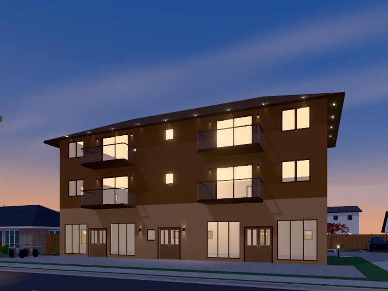 Compact Bali Mixed-Use Building, exterior view