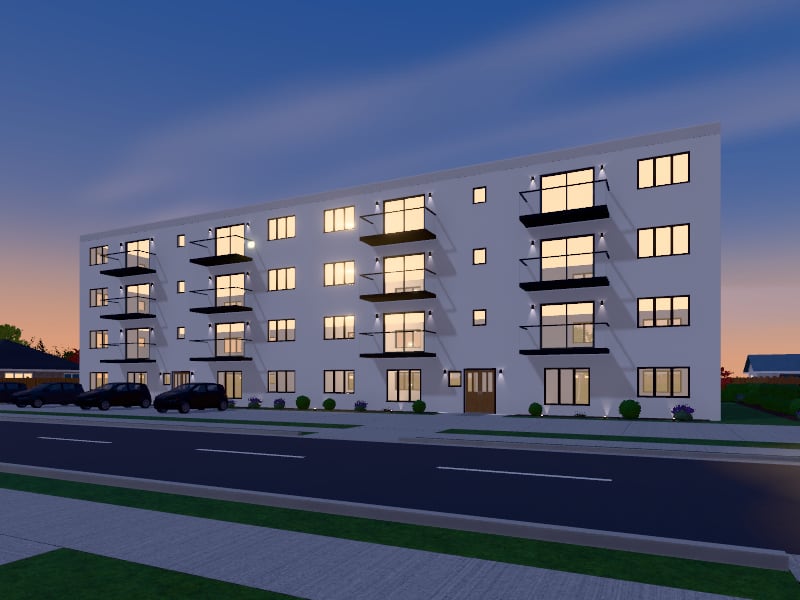 Bauhaus Apartments, exterior view