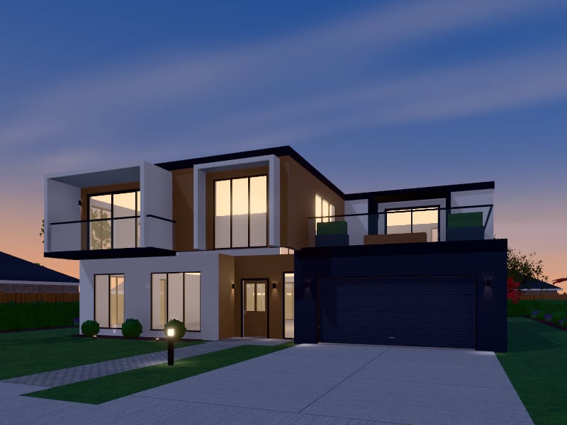 Bauhaus Architectural Home, exterior view