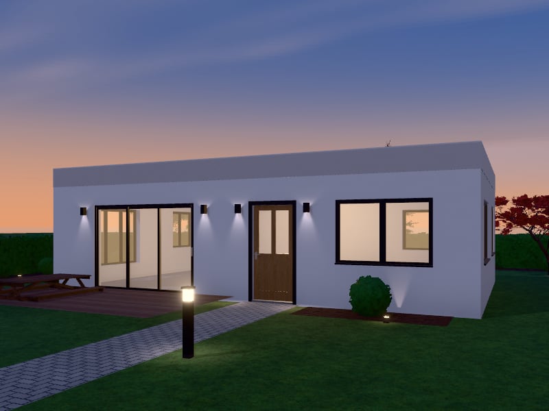 Large Bauhaus Granny Flat, exterior view