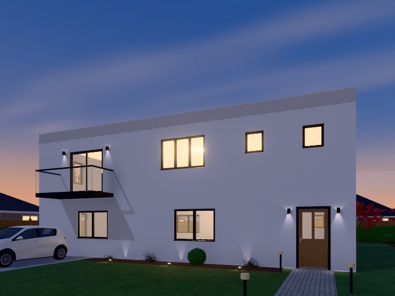 Large Bauhaus Townhouse, exterior view