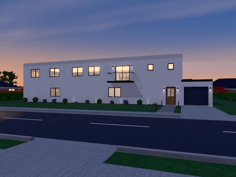 Large Bauhaus Villa, exterior view