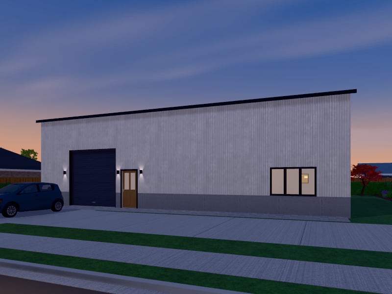 Compact Bauhaus Warehouse, exterior view