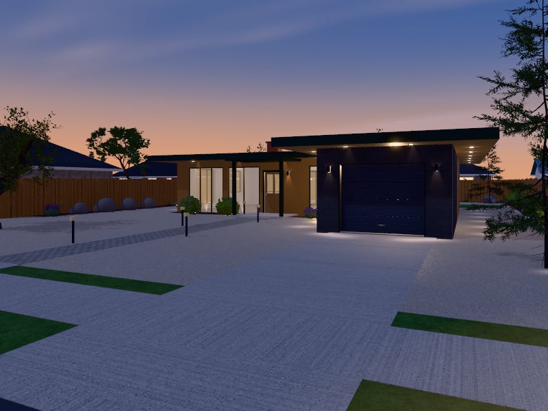 Biophilic Bungalow, exterior view