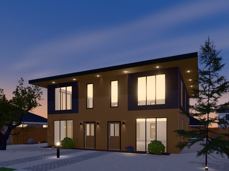 Large Biophilic Duplex, exterior view