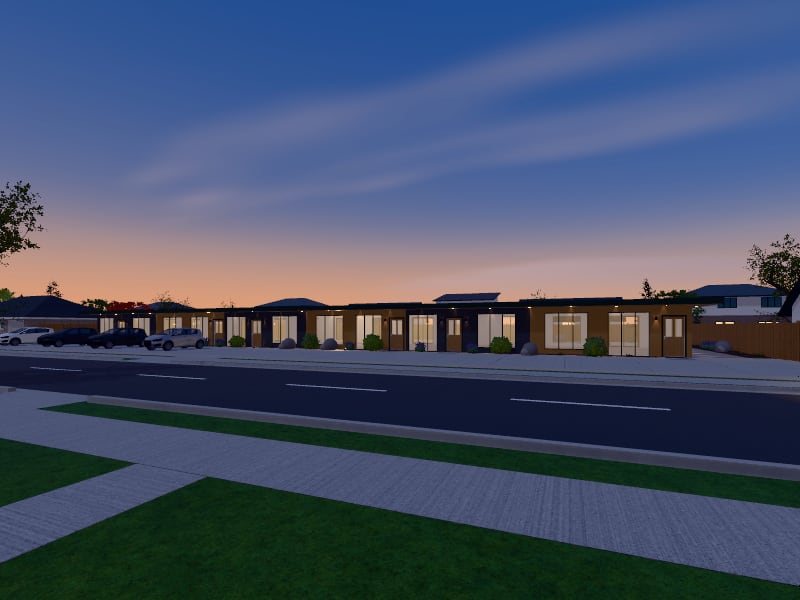 Large Biophilic Rental Units, exterior view