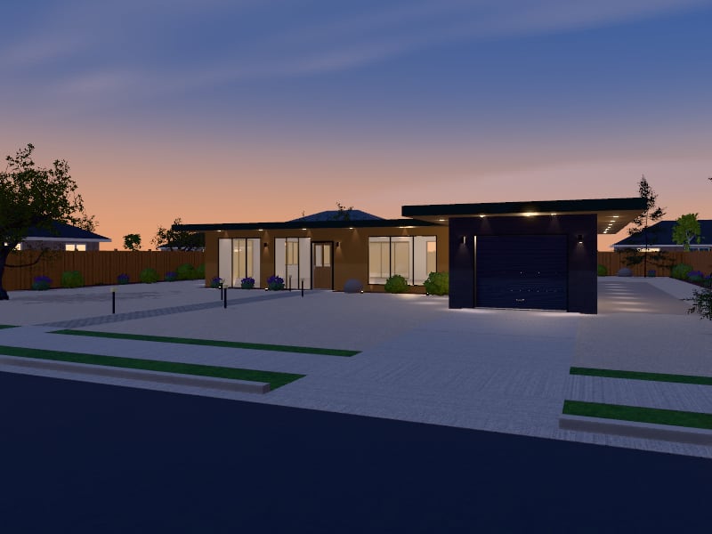 Compact Biophilic Villa, exterior view