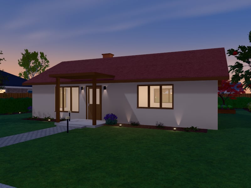 Compact Bohemian Bungalow, exterior view
