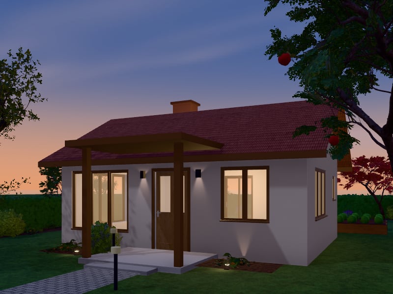 Compact Bohemian Cabin, exterior view
