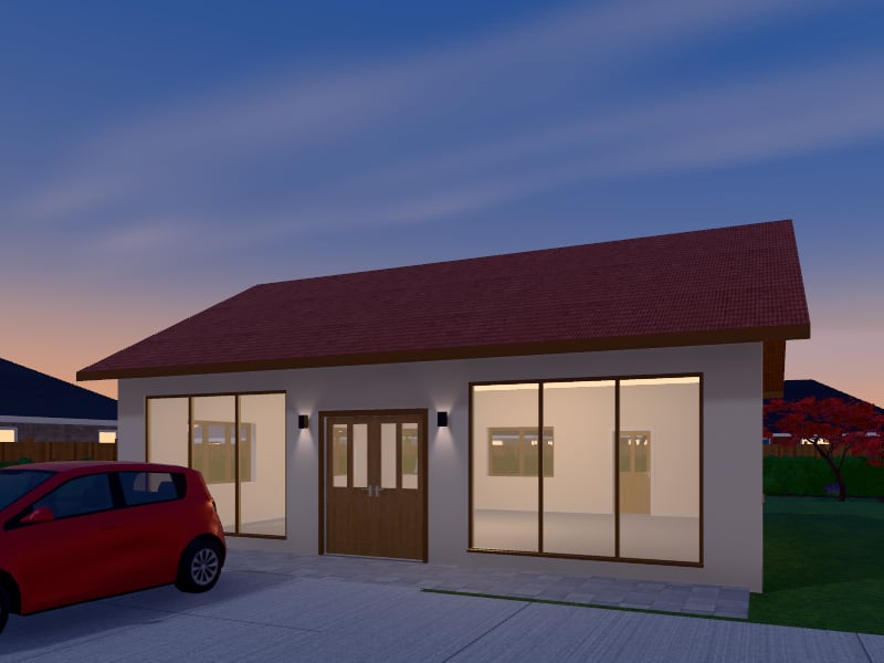 Compact Bohemian Café, exterior view