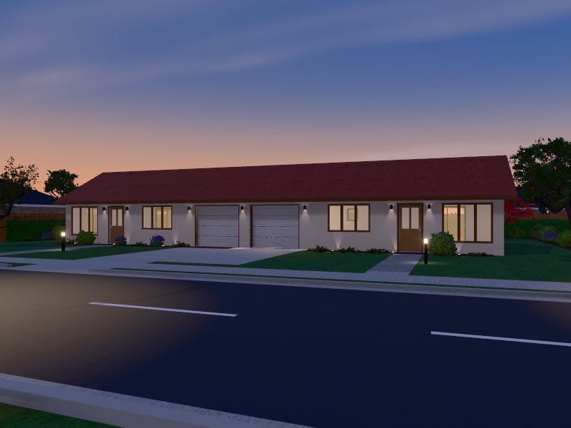 Compact Bohemian Duplex, exterior view