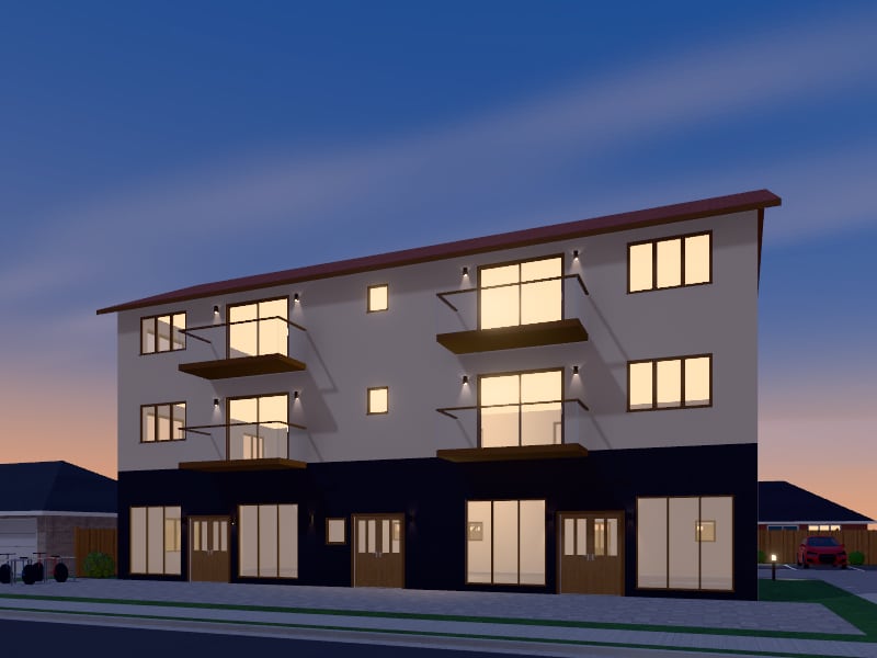 Bohemian Mixed-Use Building, exterior view