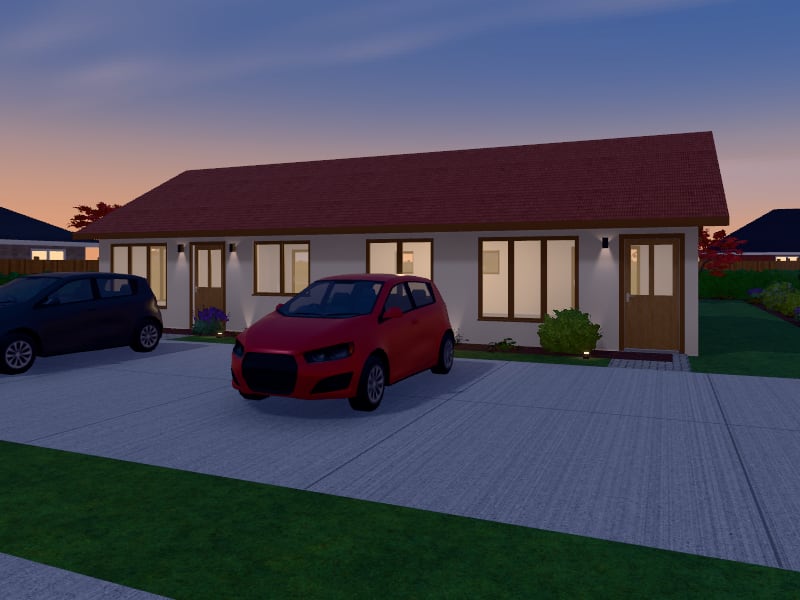 Compact Bohemian Rental Units, exterior view