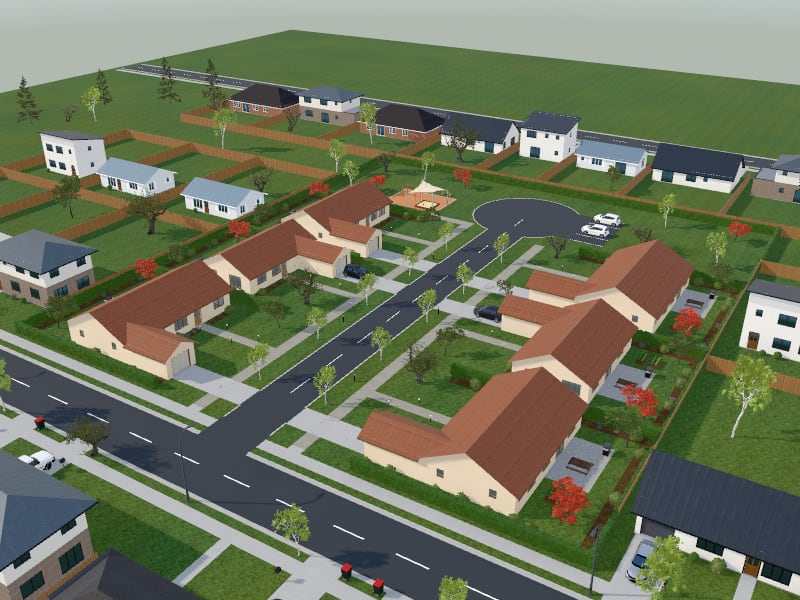 Bohemian Subdivision, exterior view