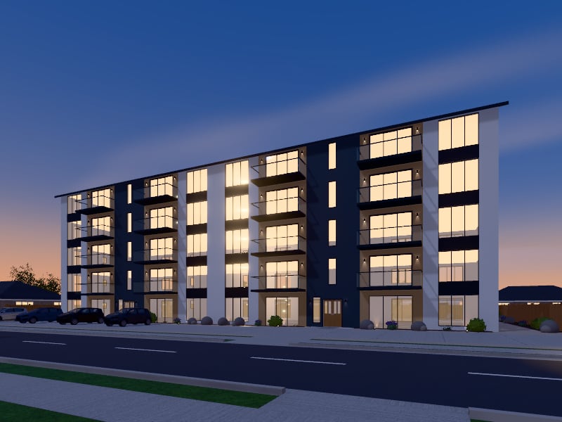 Large Coastal Apartments, exterior view