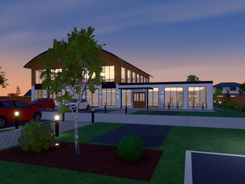 Large Coastal Community Centre, exterior view