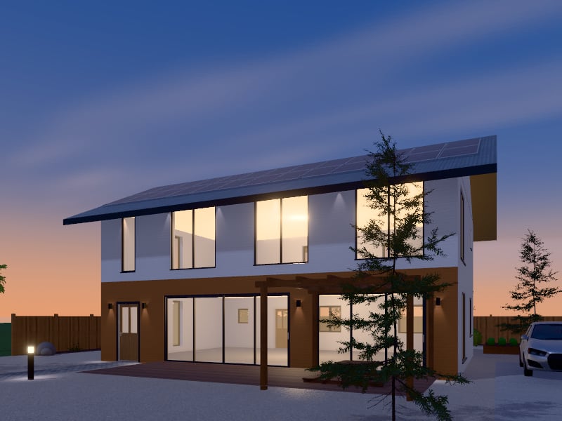 Large Coastal Sustainable House, exterior view