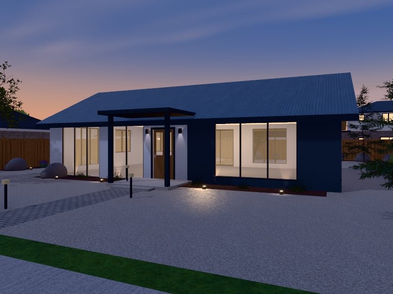 Compact Coastal House, exterior view