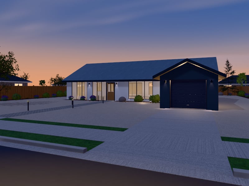Compact Coastal Villa, exterior view