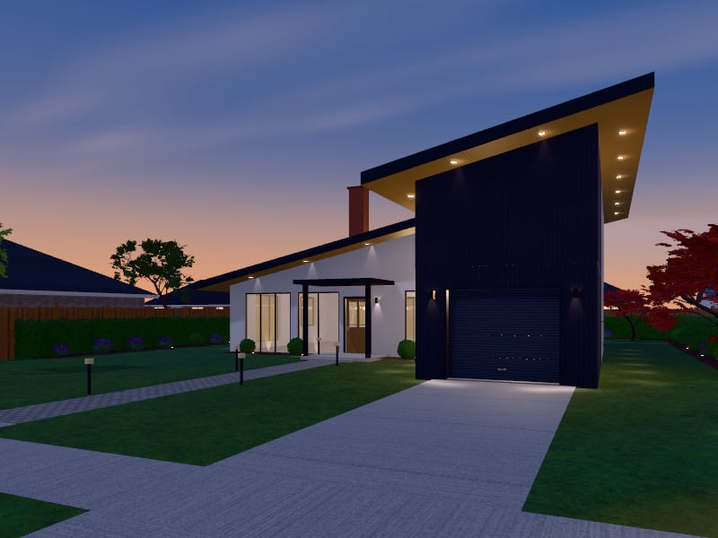 Contemporary Bungalow, exterior view