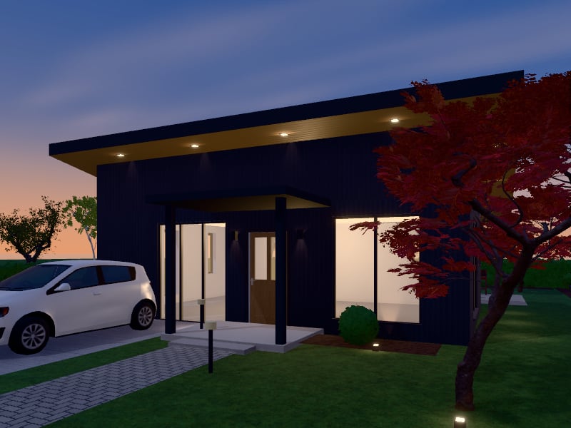 Contemporary Cabin, exterior view