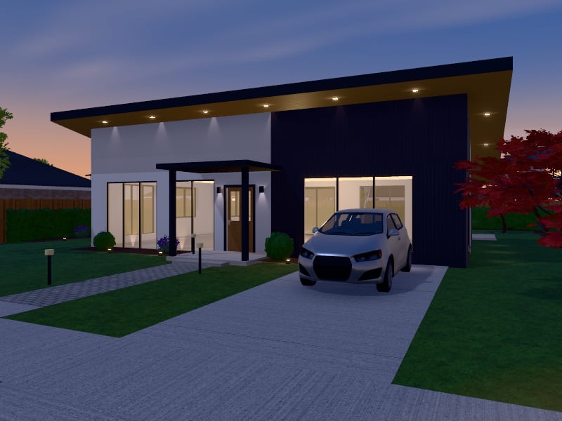 Compact Contemporary House, exterior view