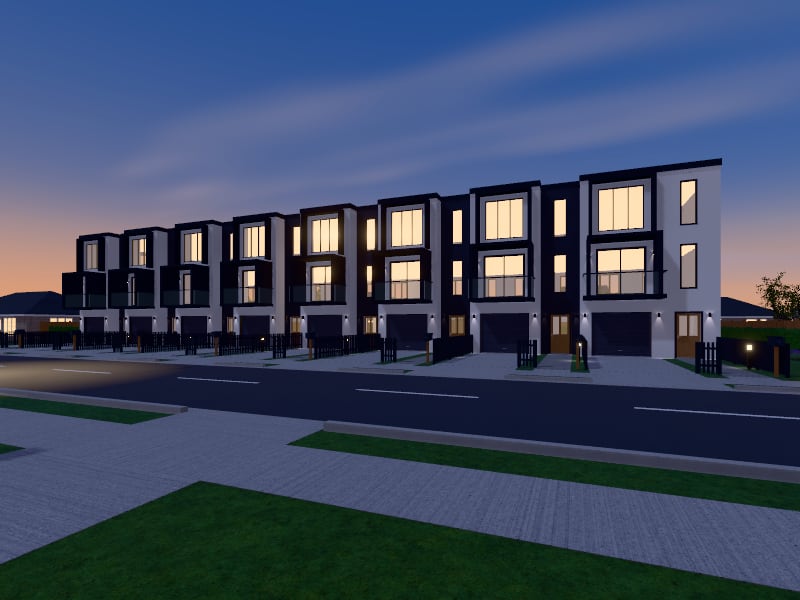 Large Contemporary Terrace, exterior view