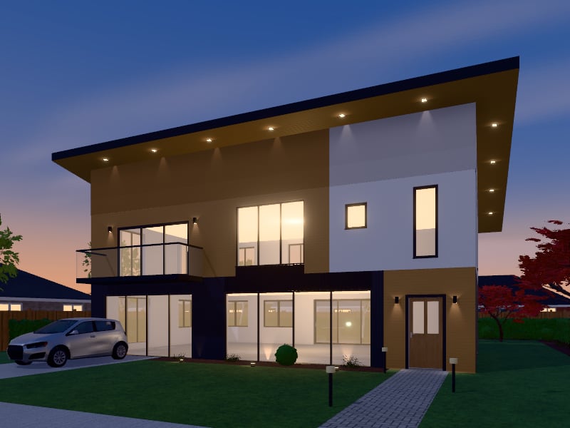 Large Contemporary Townhouse, exterior view
