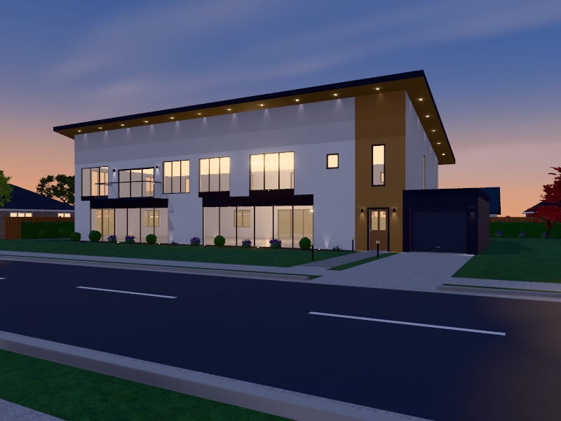 Large Contemporary Villa, exterior view