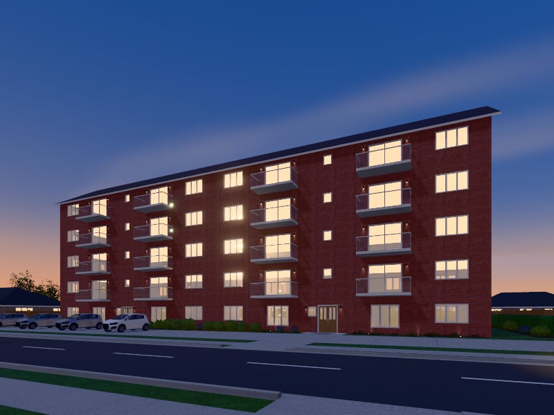 Large Eclectic Apartments, exterior view