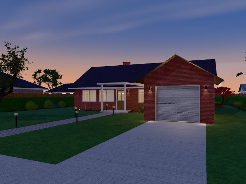 Eclectic Bungalow, exterior view