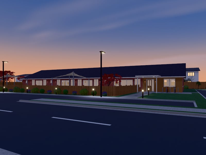 Large Eclectic Childcare Centre, exterior view